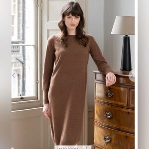 Celtic & Co Brown Long Lambswool Dress.